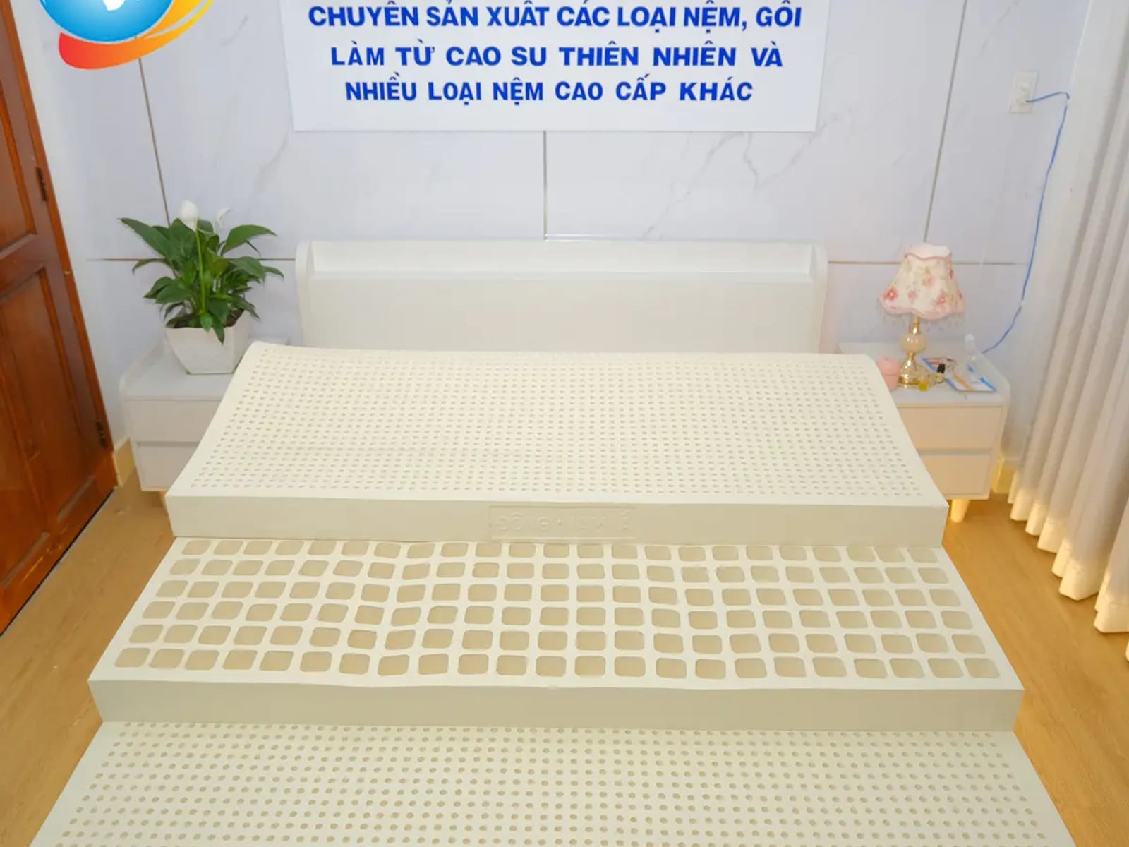 Nệm cao su thiên nhiên các độ dày tại nhà máy Đông Nam Á