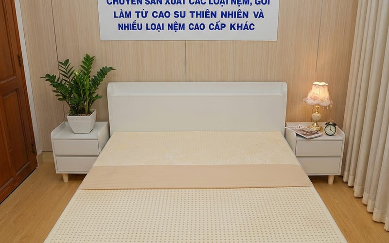 Sản phẩm nệm cao su tại nhà máy Đông Nam Á